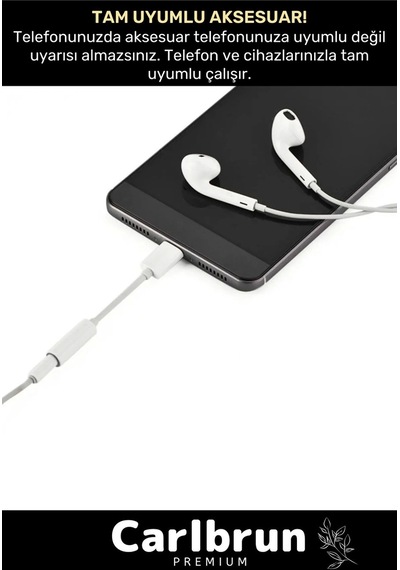 Apple Uyumlu iPhone 15 14 13 12 11 X 8 7 Plus iPad  Lightning Kulaklık Çevirici Aux Dönüştürücü