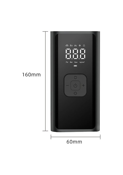 4500mah Şarjlı Led Işıklı 150psı Lcd Ekranlı Araç Motor Bisiklet Motosiklet Top Şişirme Kompresörü