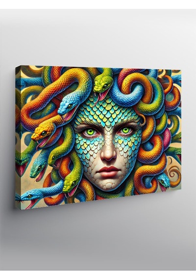 Kanvas Tablo Mitolojik Medusa Portresi