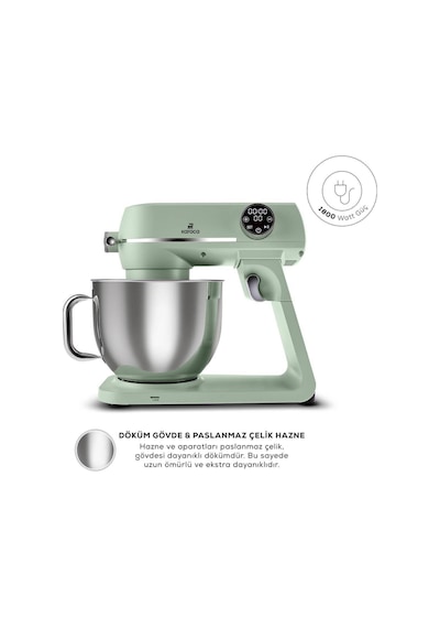 Karaca Multichef Artisan Digital Ekran 1800 W 7 L Döküm Stand Mikser