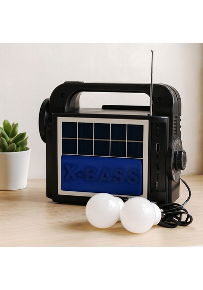 Solar 3'ü 1 Arada El Feneri Radyo Mp3 Bluetooth Powerbank Çok renkli