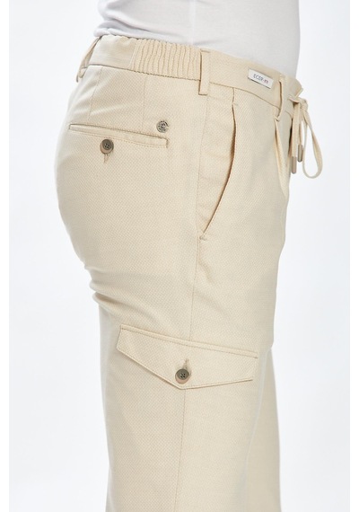 Ecer Liffey Pleated Kargo Pantolon-bej Bej