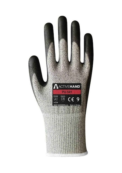 Kesilmez Eldiven, Pu 541, Gri, Ce En 388/420 4x42b, No:10