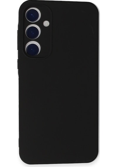 Samsung Galaxy Uyumlu - A55 5g Kılıf Nano İçi Kadife Silikon - Siyah