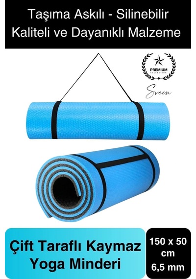 150 Cm Dayanıklı Kaymaz Taşıma Askılı Su Geçirmez Yoga Pilates Matı Rahat Konforlu Taşınabilir Diğer