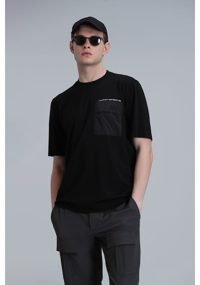 Lufian Lıam Modern Grafik T- Shirt Siyah Siyah 111020209100100 SIYAH
