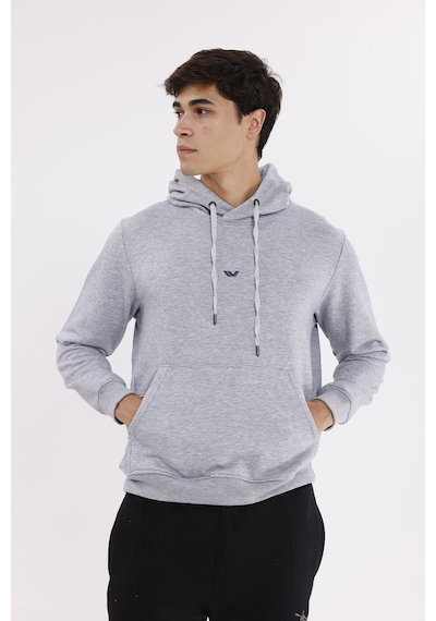 Rowinger Kanguru Cepli Ayarlanabilir Kapüşonlu Sweatshirt Grey