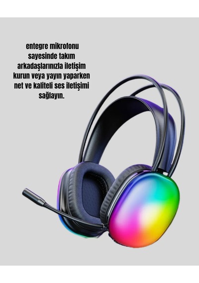 Düşük Gecikmeli Bluetooth 5.3 Gaming Kulaklık Rgb Işıklı Akyı-044883