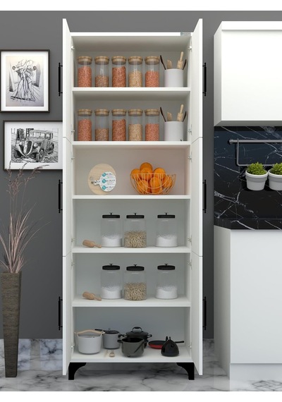 Tr % 100 Mdflam Çok Amaçlı Kiler,balkon,banyo 6 Kapaklı Dolap Genişlk71cm Diğer