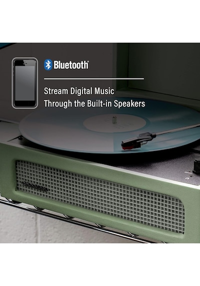 Cr8017b-sa Voyager Vintage Taşınabilir Vinil Plak Çalar Pikap, Bluetooth Giriş/çıkışı Ve Dahili Hoparlörler, S Diğer