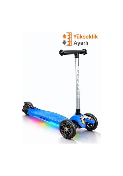 Tois LED Işıklı Lumi Scooter – Direksiyondan Yön Verilebilen, Yükseklik Ayarlı 3 Tekerlekli Çocuk Scooter Çok Renkli