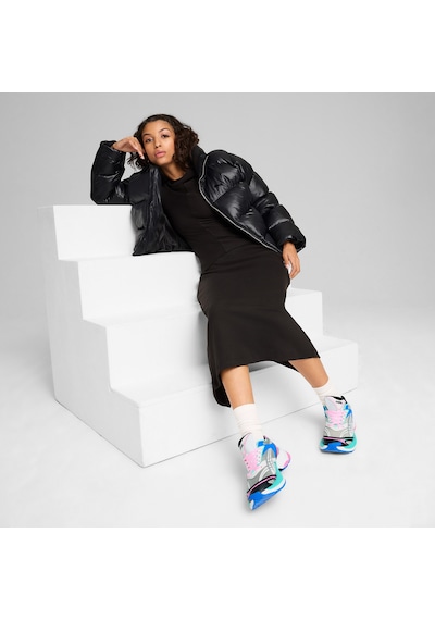 Puma Shiny Puffer Kadın Siyah Mont Düz 626514