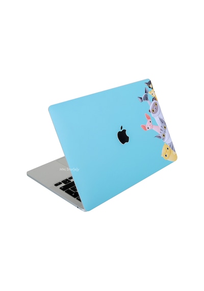 Apple Uyumlu MacBook Pro Kılıf 13inç M1-m2 Sticker Kaplama Laptop Koruyucu A2338 İle Animal03 Açık Yeşil