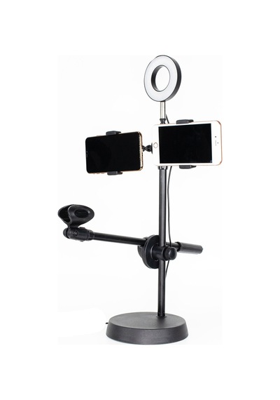 Çekim Işıklı Telefon Tutucu Makyaj Işığı Live Profesyonel Canlı 4 In 1 Işıklı Stand