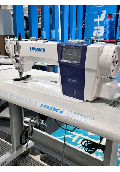Yuki Yk 1903 Çift Papuç Dikiş Makinası Kapalı Yağ Karteli 3'lü Step Motor Sistemli 10mm, Ekstra Kalın Materyal
