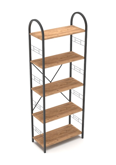 Metal Kitaplık Atlantik Çam 180 Cm Çok Renkli