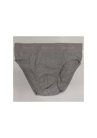Berrak 1071 Erkek Beli Lastikli Slip Külot 3 Adet Gri