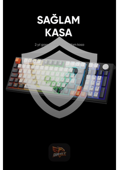 Strike Plus Mekanik Red Switch Klavye Hot Swap Anti Ghosting Türkçe Örgü Kablo Oyuncu Klavyesi Beyaz