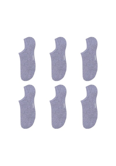 Ozzy Socks 6 Çift Yumuşak Dokulu Kadın Gri Bambu Görünmez Sneaker Spor Ayakkabı Çorabı Gri