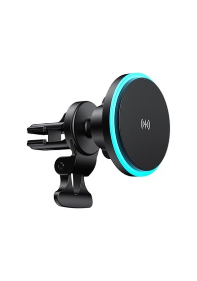 Mag Wireless 15w Kablosuz Hızlı Şarj, Magsafe Uyumlu Mıknatıslı Araç İçi Telefon Tutucu Ve Şarjı