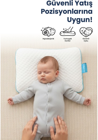Viscofoam Hava Kanallı Ortopedik Bebek Yastığı Visco Bebek Yastık - 39 x 24 x 5 CM