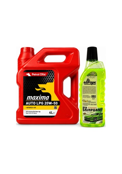 Petrol Ofisi Maxıma Auto Lpg 20w-50 4 Litre + Oto Şampuan 1000 ML