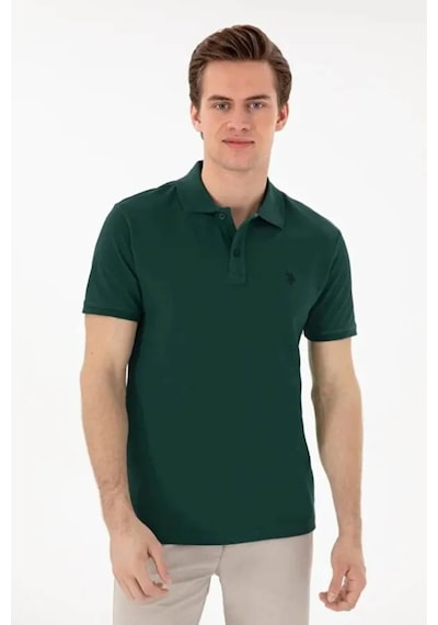 U.S. Polo Assn. Gtp04ıy026 Koyu Yeşil Erkek Polo Yaka T-shirt Pu-8731 L