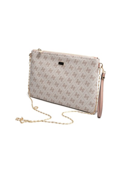 Silver Polo Sp1034 Kadın Portföy & Clutch Monogram Pembe-somon