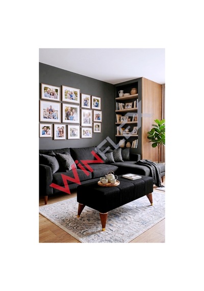 Winflex Şık Ve Fonksiyonel Dekoratif Puf 38x100 Cm Siyah