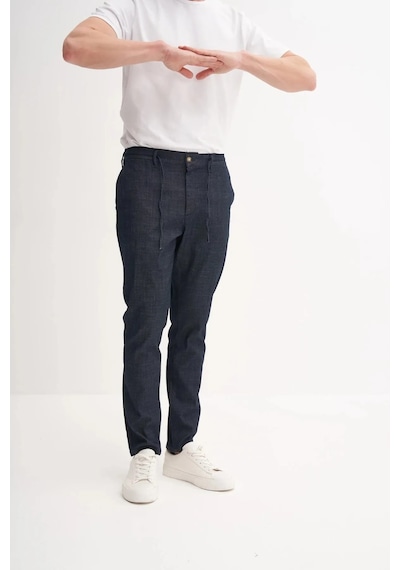 Cazador Jogger Denim Pantolon Beli Bağcıklı Düz Paça 810 Lacivert