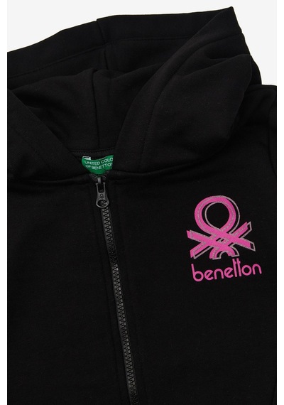 United Colors Of Benetton Kız Çocuk Sweatshirt Bnt-g20861 Siyah