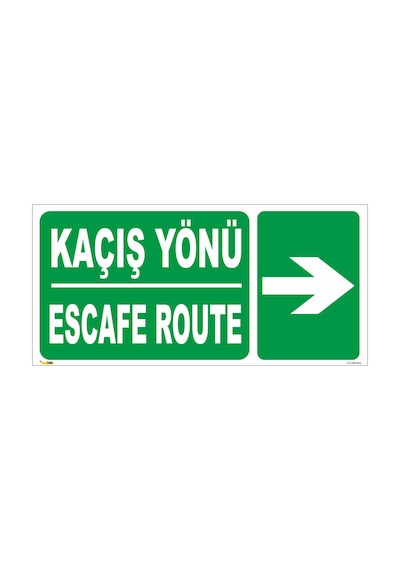 Kaçış Yönü Sağ 10x30 Cm Galvaniz