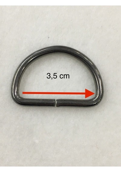 Karantuhafiye Çanta Halkası D Demir 3,5 Cm 4 Lü Set Antrasit Antrasit