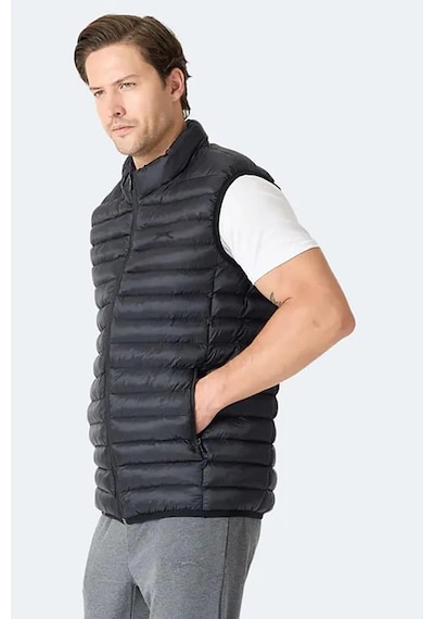 Slazenger Helıx Erkek Fermuar Cepli Siyah Yelek Siyah