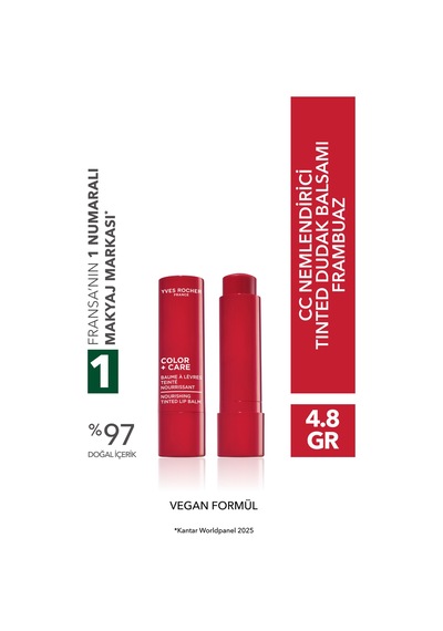 Yves Rocher Cc Nemlendirici Tinted Dudak Balsamı - Frambuaz