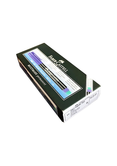 Faber-Castell Permanent Asetat Kalemi Cd Kalemi S Mavi 10 Adet
