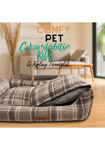 Jungolica Comfy Pet Kedi Ve Köpek Yatağı Bej/oeko-tex Sertifikalı Dokuma Kumaş, Yıkanabilir Fermuarlı Minder, Destekleyici Yapı, Kaydırmaz Taban Bej Jungolica Comfy Pet Kedi Ve Köpek Yatağı Bej/oeko-tex Sertifikalı Dokuma Kumaş, Yıkanabilir Fermuarlı Minder, Destekleyici Yapı, Kaydırmaz Taban Bej