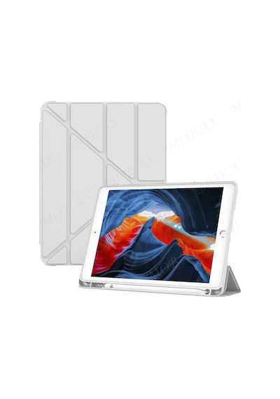 Apple Uyumlu iPad 9. Nesil 10.2" Kılıf Kalem Bölmeli Trifolding Case A2602 A2603 A2604 A2605