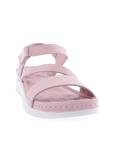 Dgn 6102 Kadin Yan Çapraz Bantli Bilekten Bağli Sandalet 6102-2106-R12907 Açık Pembe