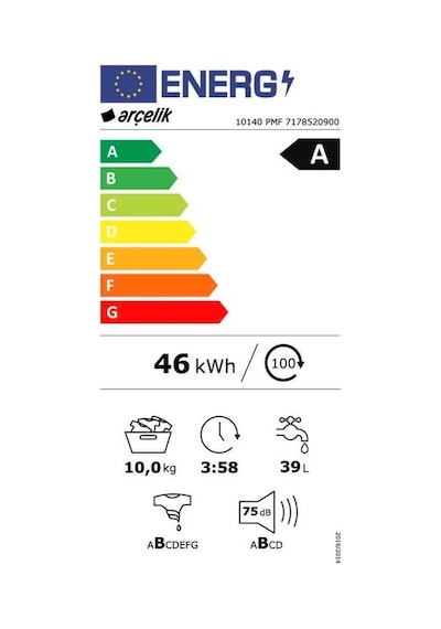 Arçelik 10140 PMF 1400 Devir 10 KG Çamaşır Makinesi