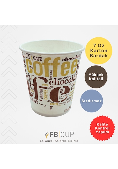 Fb Cup 7 Oz Karton Bardak 3.000 Adet Sızdırmaz