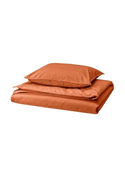Ikea Angslılja Tek Kişilik Nevresim Takımı 150 X 200 Cm Kahverengi Kırmızı Kiremit