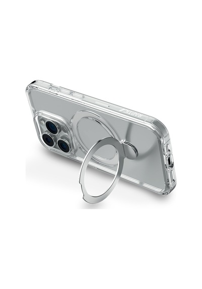 Apple iPhone 16 Pro Max Kılıf Magsafe Uyumlu Raptic Air Stand Serisi Buzlu Transparan Standlı Kapak Şeffaf