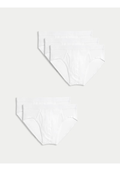 Marks & Spencer 5'li Cool & Fresh Brief Külot Seti T14006766s Beyaz