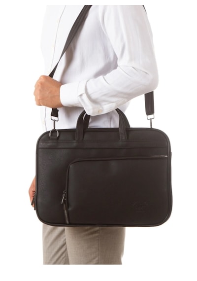 Newish Polo Suni Deri Evrak Ve Notebook Laptop Çantası - 13 İnç Siyah