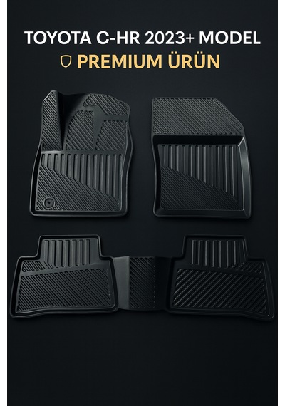Toyota Ch-r 2024 +uyumlu 3d Premium Oto Paspas Su Geçirmez, Kaymaz, Kolay Temizlenir