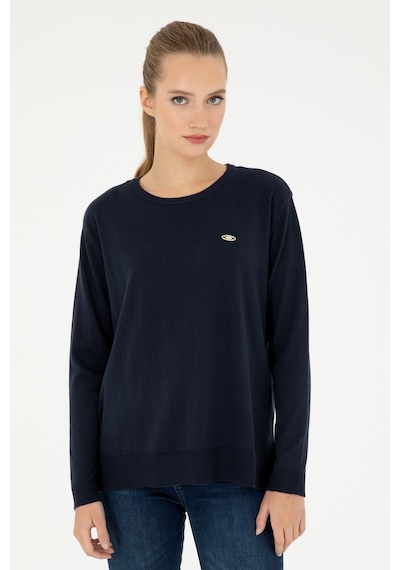 U.S. Polo Assn. Kadın Lacivert Bisiklet Yaka Basic Kazak 50293510-VR033