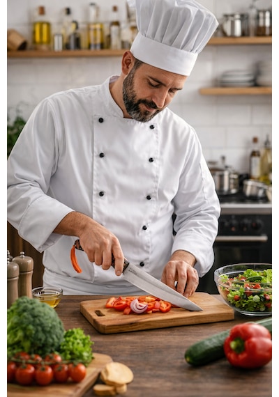 Isıya Suya Dayanıklı Verzalit Kabzeli N690 Böhler Çelik Kesim Bıçak Kurban Ve Mutfak Kullanımı Kahve