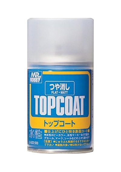86 Ml. Mr.top Coat Mat Vernik Sprey Maket Boyası, Mr.hobby B503 Standart