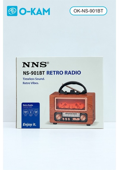 O-kam Ok-ns-901bt Taşıma Saplı Şömine Efektli Retro Radyo